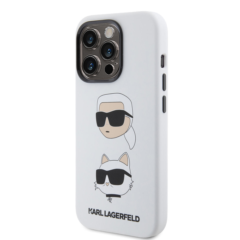 Karl Lagerfeld Karl Lagerfeld iPhone 15 Pro Backcover hoesje SILICONE K&C - Wit, foto 2 van 6