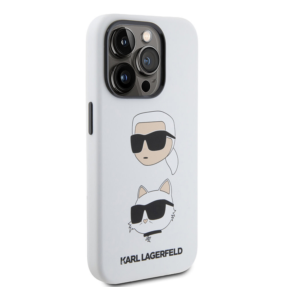 Karl Lagerfeld Karl Lagerfeld iPhone 15 Pro Backcover hoesje SILICONE K&C - Wit Karl Lagerfeld Karl Lagerfeld iPhone 15 Pro Backcover hoesje SILICONE K&C - Wit