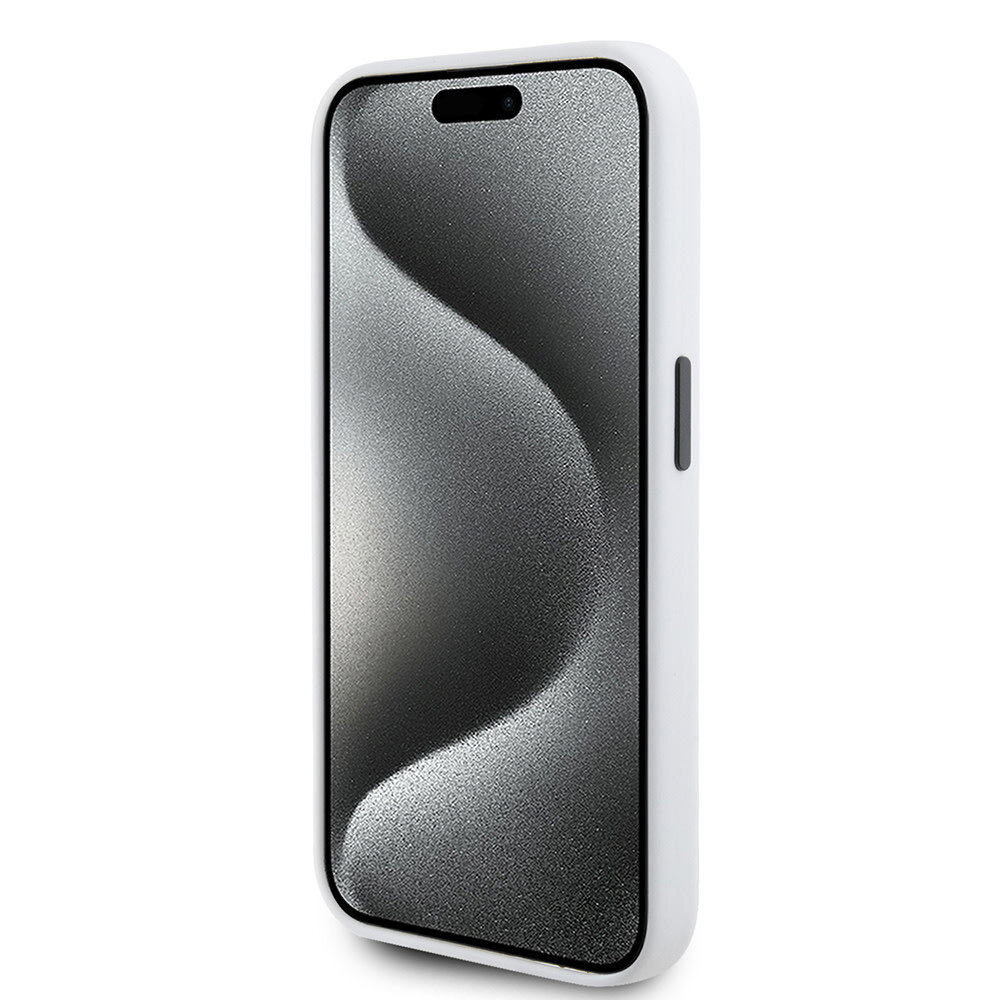 Karl Lagerfeld Karl Lagerfeld iPhone 15 Pro Backcover hoesje SILICONE K&C - Wit Karl Lagerfeld Karl Lagerfeld iPhone 15 Pro Backcover hoesje SILICONE K&C - Wit