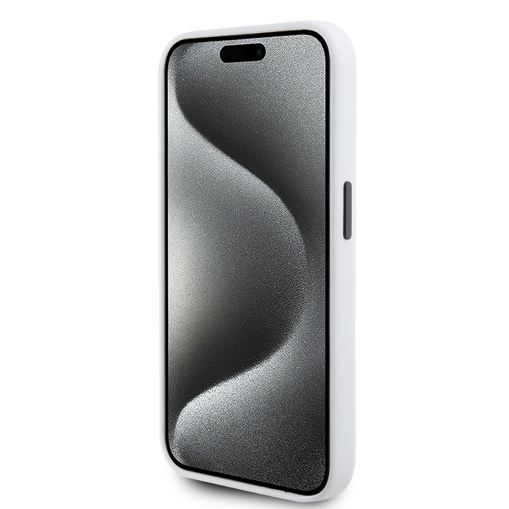 Karl Lagerfeld Karl Lagerfeld iPhone 15 Pro Backcover hoesje SILICONE K&C - Wit, foto 5 van 6