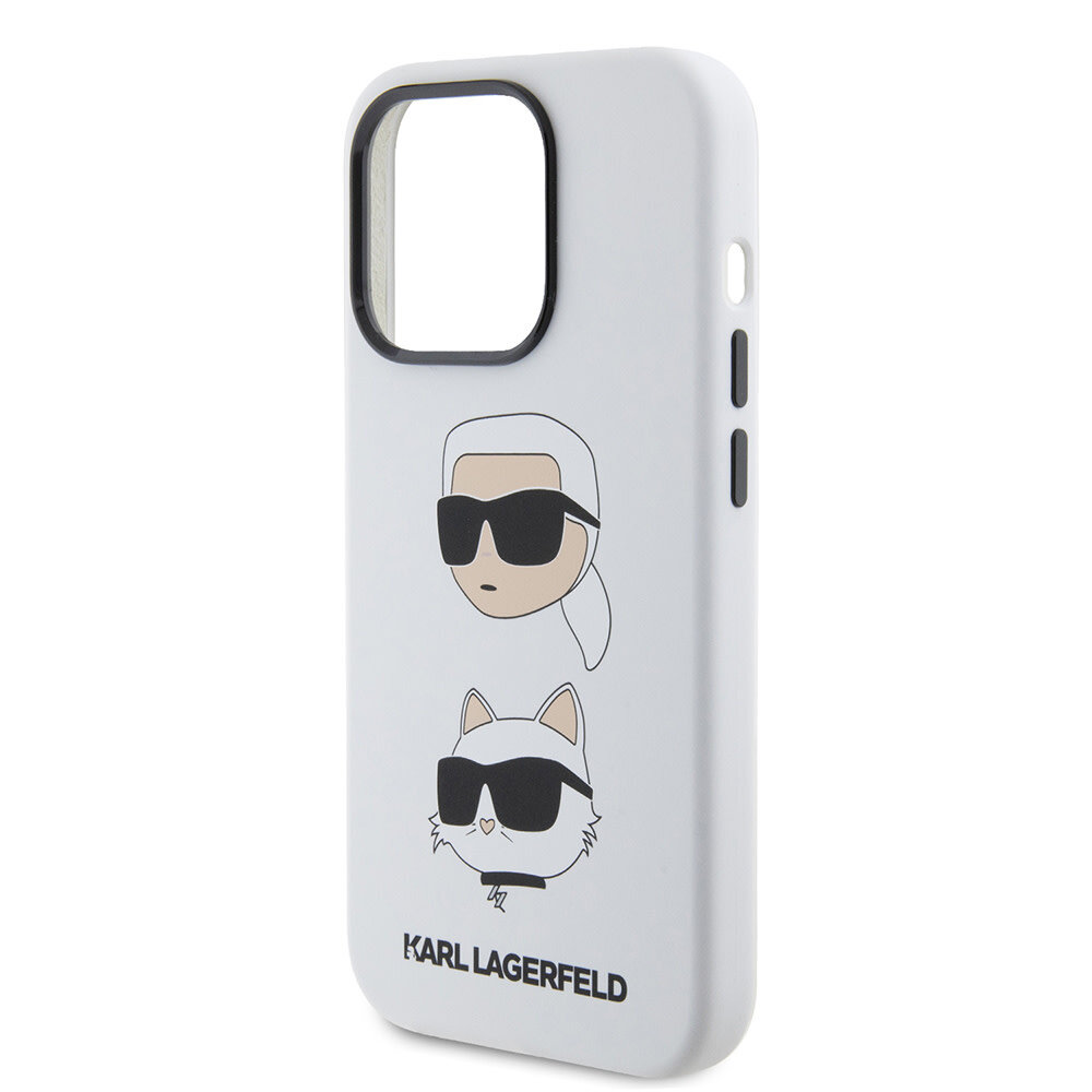 Karl Lagerfeld Karl Lagerfeld iPhone 15 Pro Backcover hoesje SILICONE K&C - Wit Karl Lagerfeld Karl Lagerfeld iPhone 15 Pro Backcover hoesje SILICONE K&C - Wit