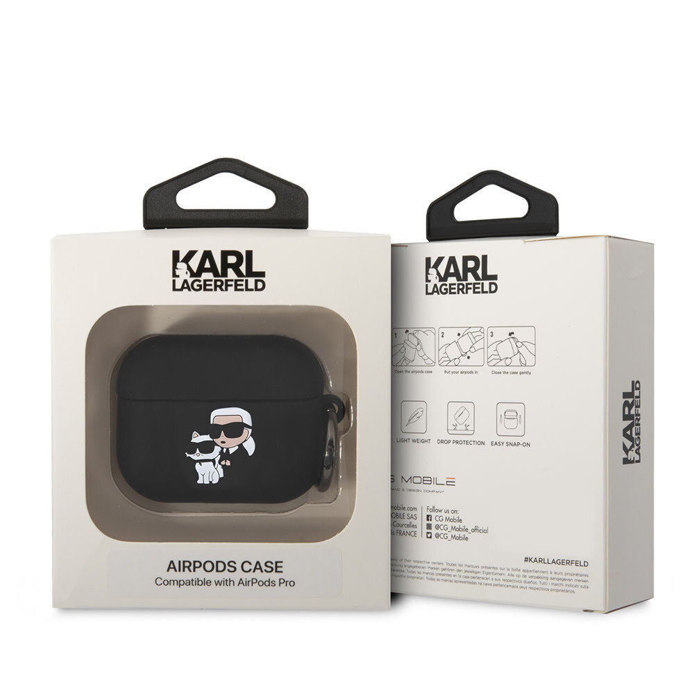 Karl Lagerfeld Karl Lagerfeld AirPods Pro & Pro 2 Case - NFT KC - Zwart