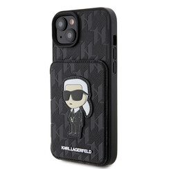 Karl Lagerfeld iPhone 15 Plus & 14 Plus Back-Cover hul - SAFFIANO CARDSLOT - Schwarz