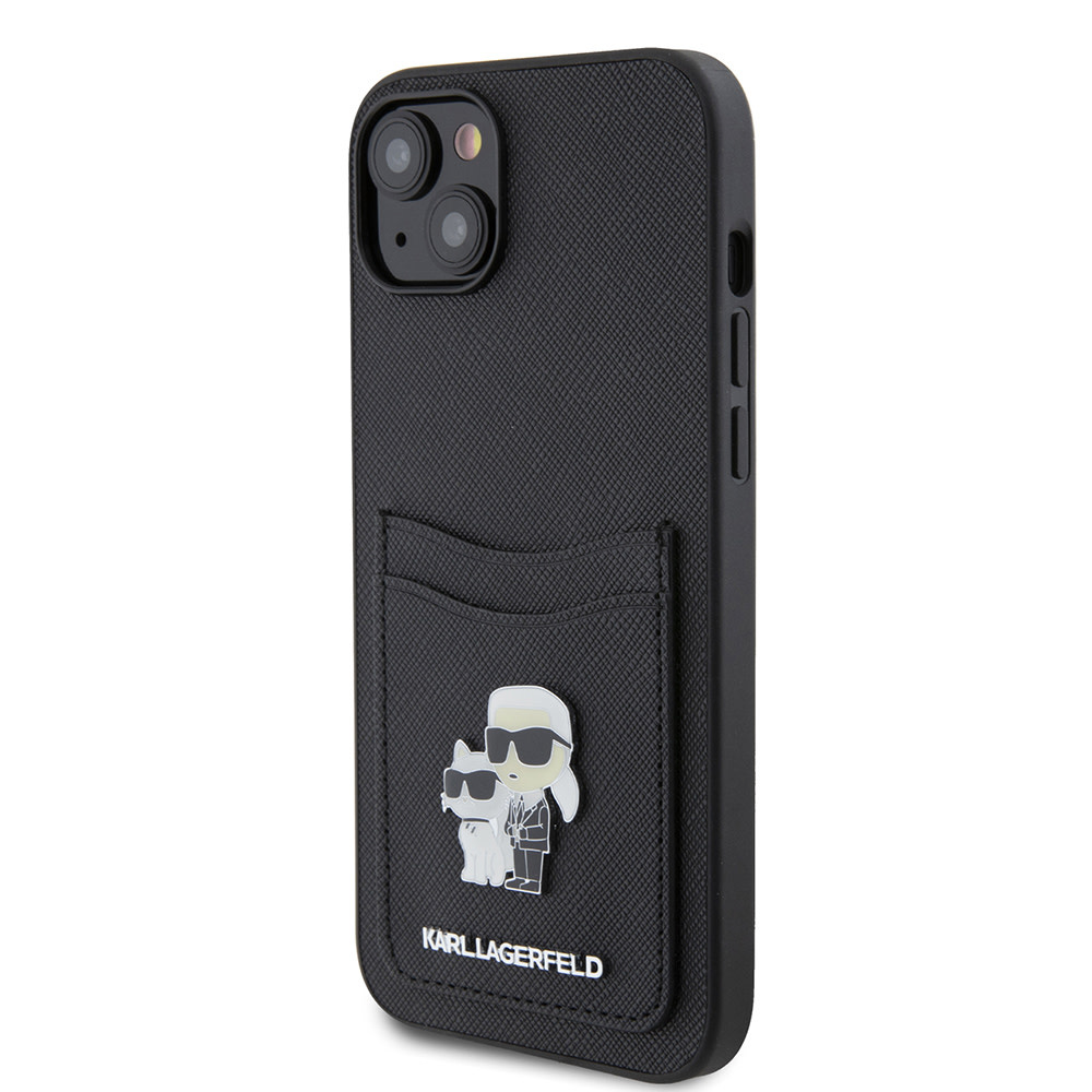 Karl Lagerfeld Karl Lagerfeld iPhone 15 Plus & 14 Plus Backcover hoesje SAFFIANO CARDSLOT - Zwart, foto 2 van 6