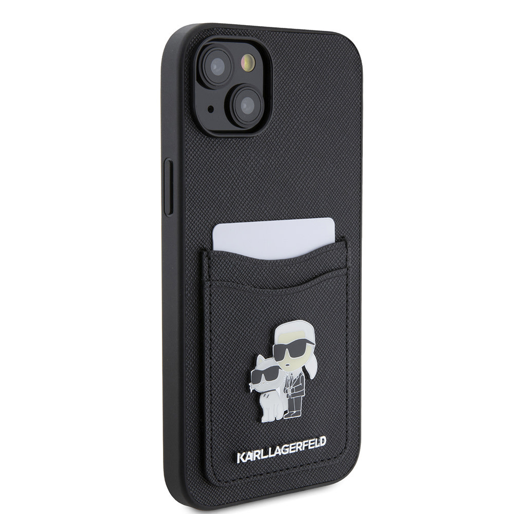 Karl Lagerfeld Karl Lagerfeld iPhone 15 Plus & 14 Plus Backcover hoesje SAFFIANO CARDSLOT - Zwart, foto 4 van 6