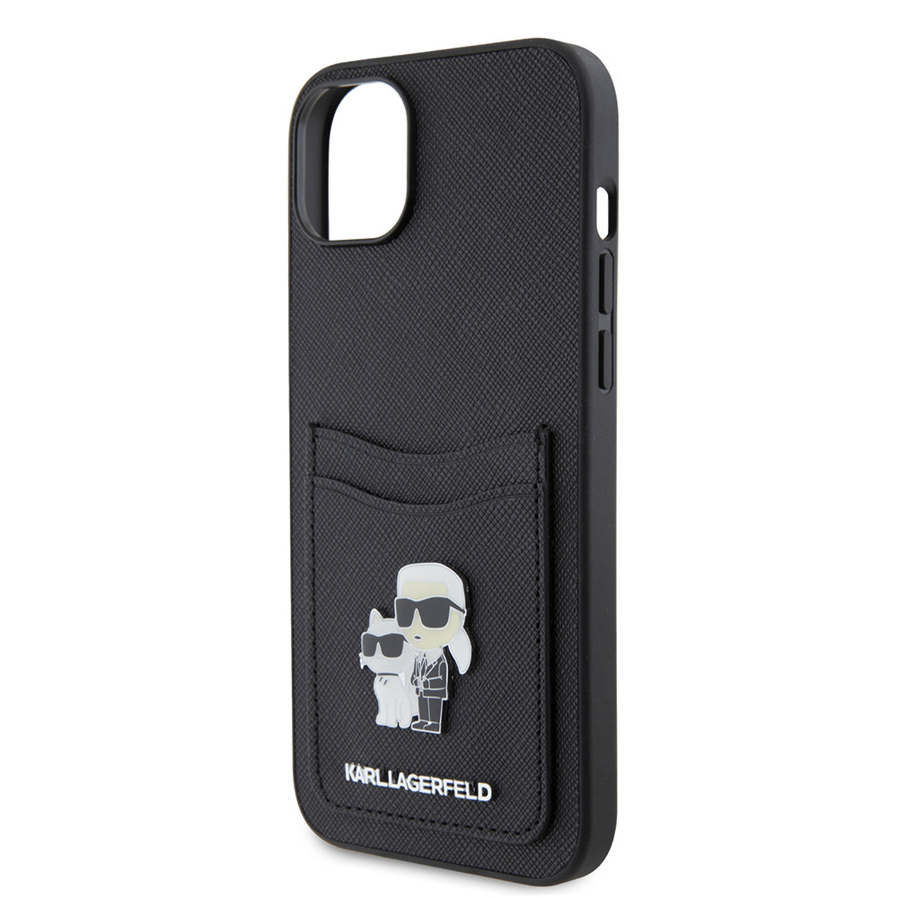 Karl Lagerfeld Karl Lagerfeld iPhone 15 Plus & 14 Plus Backcover hoesje SAFFIANO CARDSLOT - Zwart, foto 6 van 6