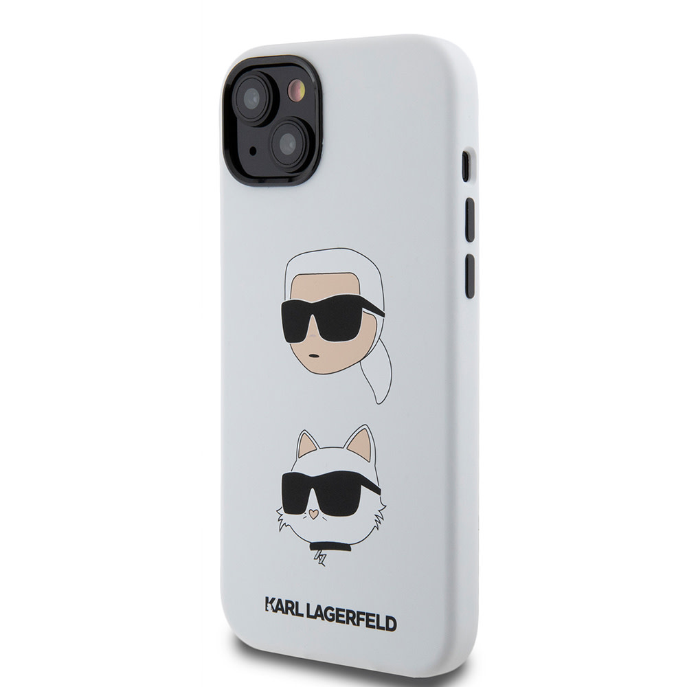 Karl Lagerfeld Karl Lagerfeld iPhone 15 Plus & 14 Plus Backcover hoesje SILICONE K&C - Wit, foto 2 van 6