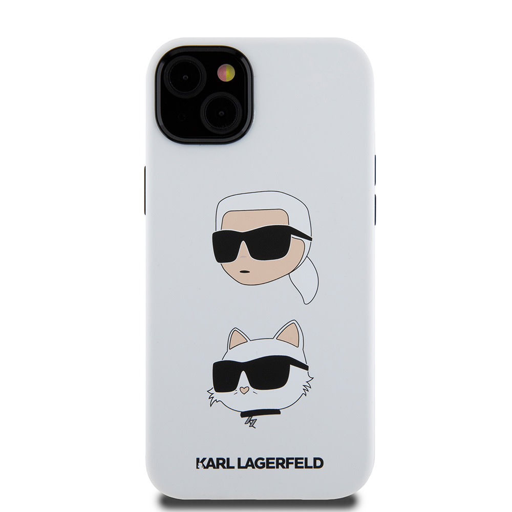 Karl Lagerfeld Karl Lagerfeld iPhone 15 Plus & 14 Plus Backcover hoesje SILICONE K&C - Wit, foto 3 van 6