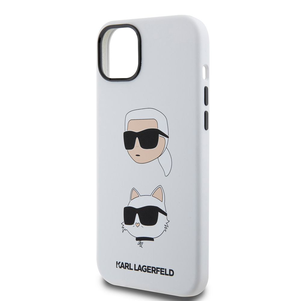 Karl Lagerfeld Karl Lagerfeld iPhone 15 Plus & 14 Plus Backcover hoesje SILICONE K&C - Wit, foto 6 van 6