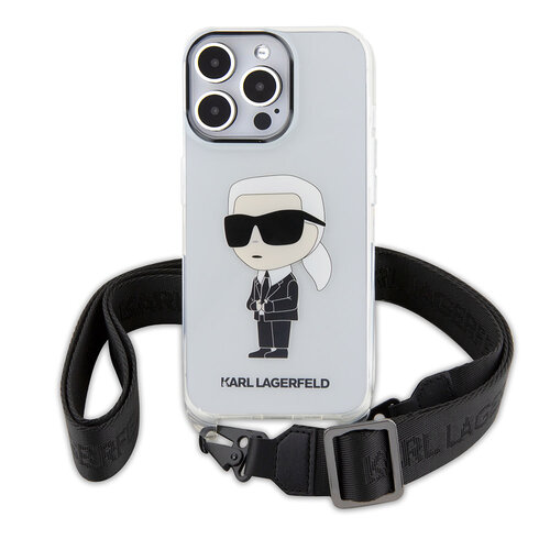 Karl Lagerfeld Karl Lagerfeld iPhone 15 Pro Max Back-Cover hul - IML IKONIK CROSSBODY - Transparent