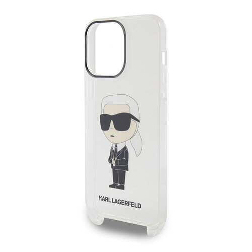 Karl Lagerfeld Karl Lagerfeld iPhone 15 Pro Max Back-Cover hul - IML IKONIK CROSSBODY - Transparent