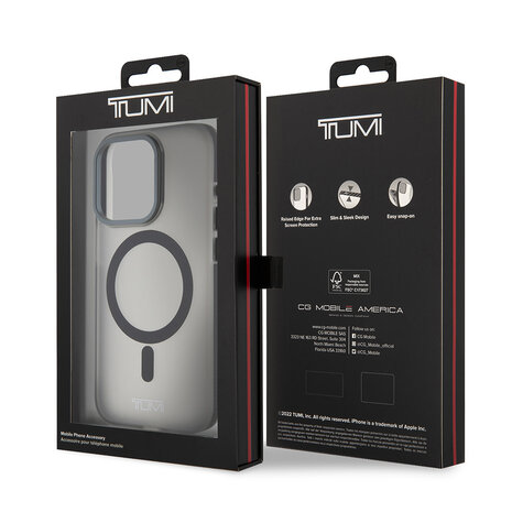 Tumi Tumi iPhone 15 Pro Back-Cover hul - Frosted - Magsafe - Schwarz Tumi Tumi iPhone 15 Pro Back-Cover hul - Frosted - Magsafe - Schwarz