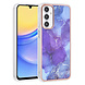 UNIQ Accessory UNIQ Accessory Galaxy A15 5G Backcover hoesje Silicone - Marble Purple UNIQ Accessory UNIQ Accessory Galaxy A15 5G Backcover hoesje Silicone - Marble Purple