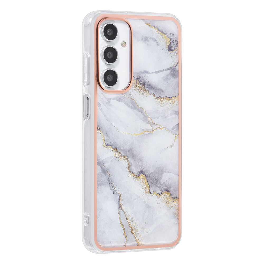 UNIQ Accessory UNIQ Accessory Galaxy A25 Backcover hoesje Silicone - Marble White UNIQ Accessory UNIQ Accessory Galaxy A25 Backcover hoesje Silicone - Marble White