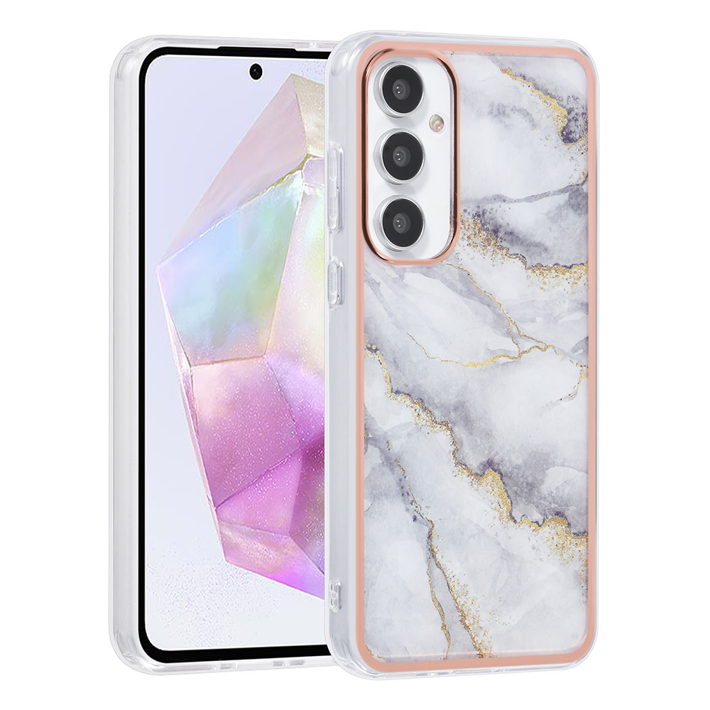 UNIQ Accessory UNIQ Accessory Galaxy A35 Backcover hoesje Silicone - Marble White