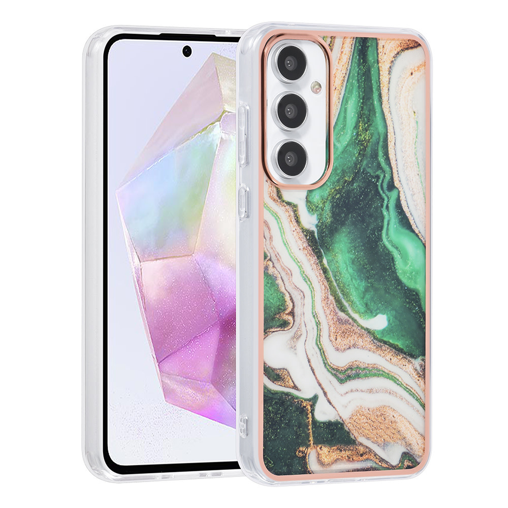 UNIQ Accessory UNIQ Accessory Galaxy A35 Backcover hoesje Silicone - Marble Green