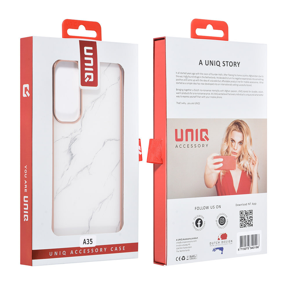 UNIQ Accessory UNIQ Accessory Galaxy A35 Backcover hoesje Silicone - Marble UNIQ Accessory UNIQ Accessory Galaxy A35 Backcover hoesje Silicone - Marble