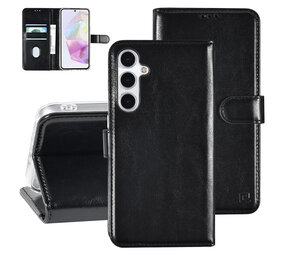 TUNIQ TUNIQ Galaxy A35 Book type case  - Card holder for 3 cards - Magnetic closure - Hanger - Black