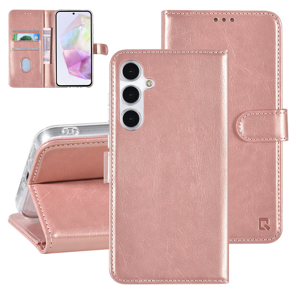 UNIQ Accessory UNIQ Accessory Galaxy A35 Book type housse Pasjeshouder - Rose Gold
