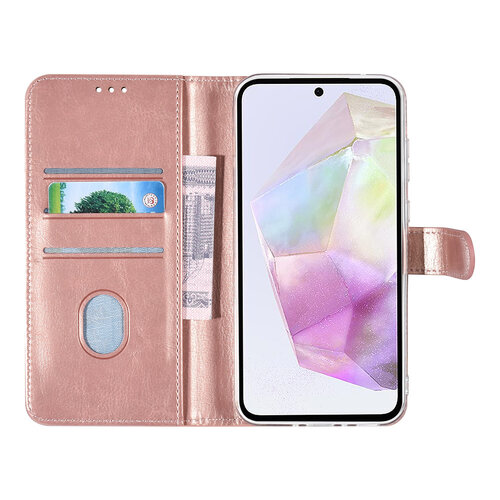 UNIQ Accessory UNIQ Accessory Galaxy A35 Book Case hoesje Pasjeshouder - Rose Gold