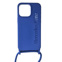 Mercedes-Benz iPhone 15 Backcover hoesje CORD WORDMARK LOGO - Navy