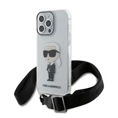 Karl Lagerfeld iPhone 15 Back cover coque IML IKONIK CROSSBODY - Transparent
