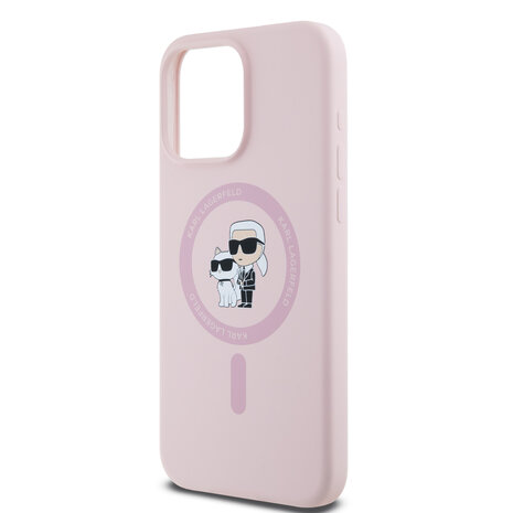 Karl Lagerfeld Karl Lagerfeld iPhone 15 Pro Max Back cover coque Magsafe - KC head Ring - Rose Karl Lagerfeld Karl Lagerfeld iPhone 15 Pro Max Back cover coque Magsafe - KC head Ring - Rose