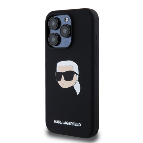 Karl Lagerfeld Karl Lagerfeld iPhone 15 Pro Backcover hoesje Magsafe - Karl Print - Zwart Karl Lagerfeld Karl Lagerfeld iPhone 15 Pro Backcover hoesje Magsafe - Karl Print - Zwart