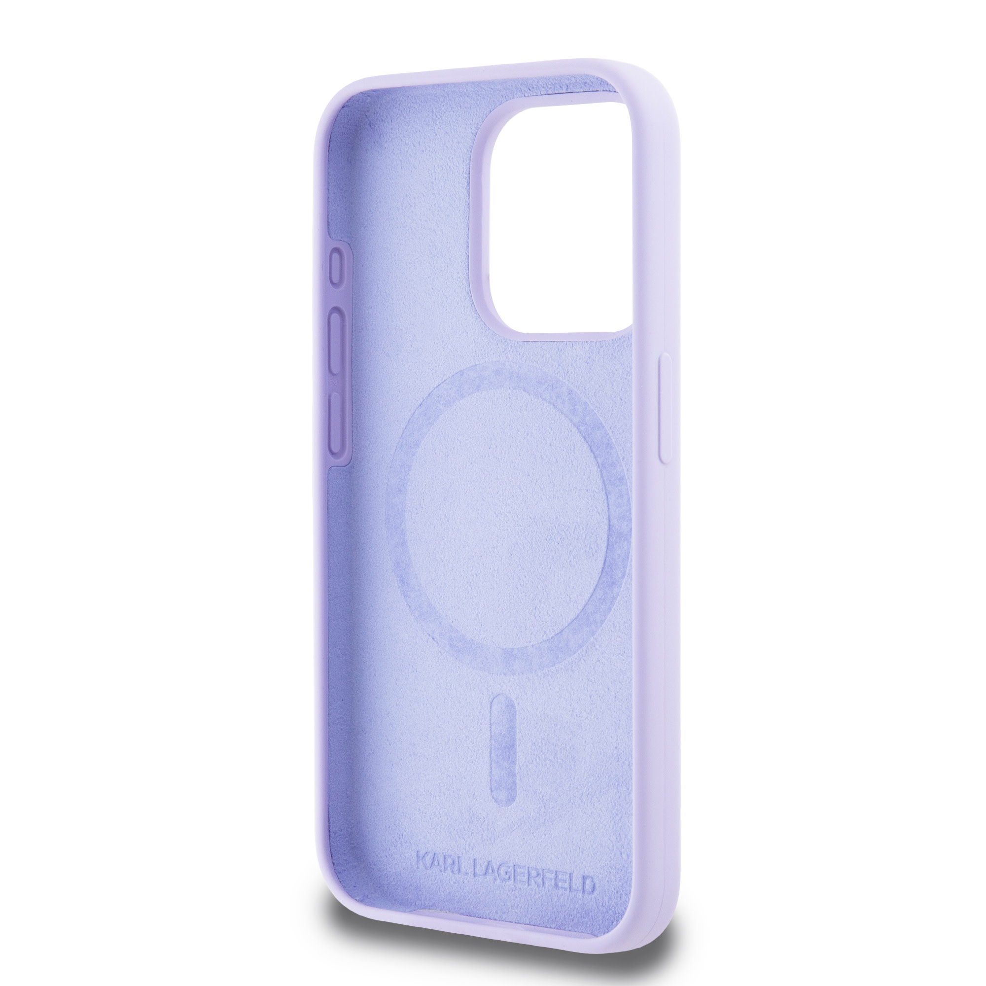 Karl Lagerfeld Karl Lagerfeld iPhone 15 Pro Backcover hoesje Magsafe - KC head Ring - Paars, foto 2 van 6