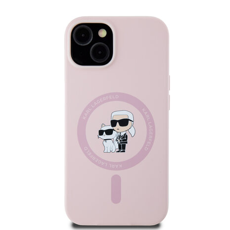 Karl Lagerfeld Karl Lagerfeld iPhone 14 & 13 Back-Cover hul - Magsafe - KC head Ring - Rosa Karl Lagerfeld Karl Lagerfeld iPhone 14 & 13 Back-Cover hul - Magsafe - KC head Ring - Rosa