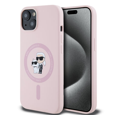 Karl Lagerfeld Karl Lagerfeld iPhone 14 & 13 Back-Cover hul - Magsafe - KC head Ring - Rosa Karl Lagerfeld Karl Lagerfeld iPhone 14 & 13 Back-Cover hul - Magsafe - KC head Ring - Rosa