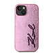 Karl Lagerfeld Karl Lagerfeld iPhone 15 Back-Cover hul - Wrinkled - Metal signature - Rosa Karl Lagerfeld Karl Lagerfeld iPhone 15 Back-Cover hul - Wrinkled - Metal signature - Rosa