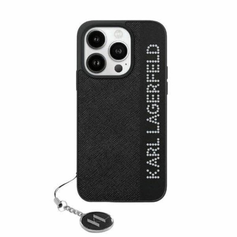 Karl Lagerfeld iPhone 15 Pro Back-Cover hul - Saffiano rhinestones 