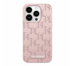 Karl Lagerfeld Karl Lagerfeld iPhone 15 Pro Back cover case - Magsafe - Hot stamps - Pink Karl Lagerfeld Karl Lagerfeld iPhone 15 Pro Back cover case - Magsafe - Hot stamps - Pink