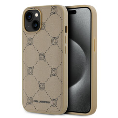 Karl Lagerfeld iPHone 14 Pro Back-Cover hul - Magsafe - Karl Heads - Beige