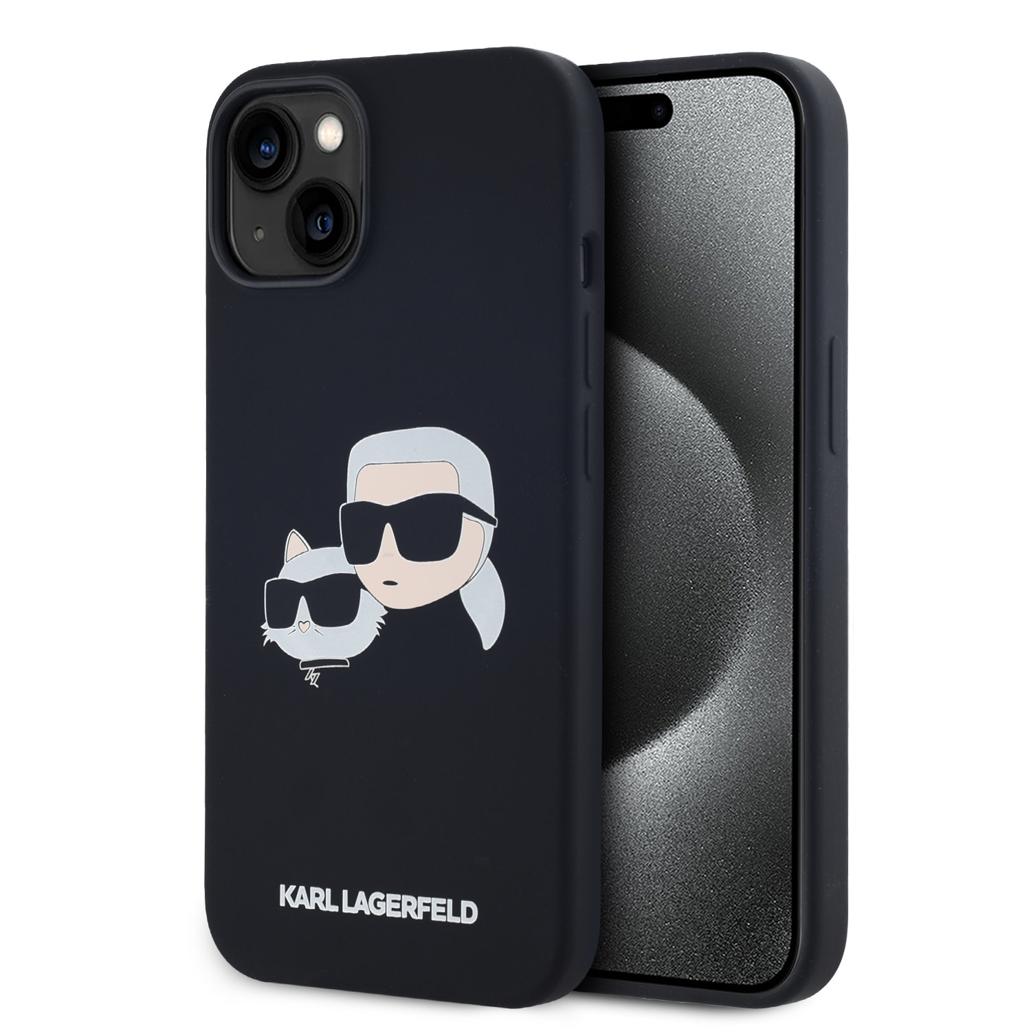 Coque Karl Lagerfeld Pour IPhone 16 Pro (6,3") - Noire - MagSafe - Plaque Métallique - Neuf