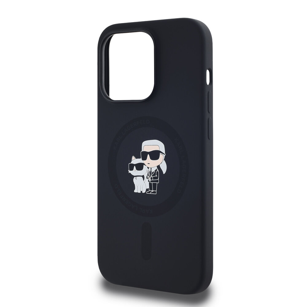 Karl Lagerfeld Karl Lagerfeld iPHone 14 Pro Back cover coque Magsafe - KC head Ring - Noir Karl Lagerfeld Karl Lagerfeld iPHone 14 Pro Back cover coque Magsafe - KC head Ring - Noir