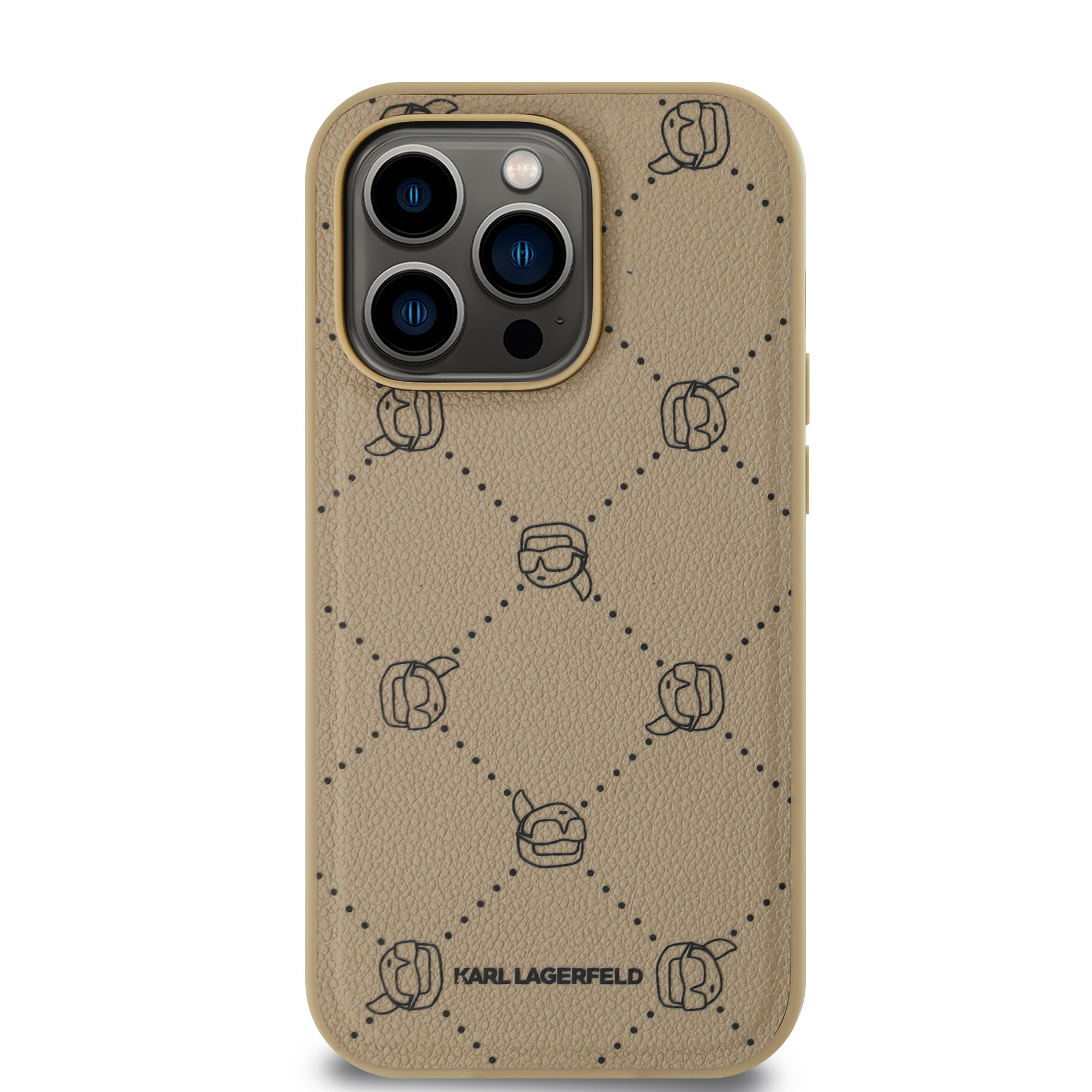 Karl Lagerfeld Karl Lagerfeld iPhone 14 Pro Max Backcover hoesje Magsafe - Karl Heads - Beige, foto 4 van 6