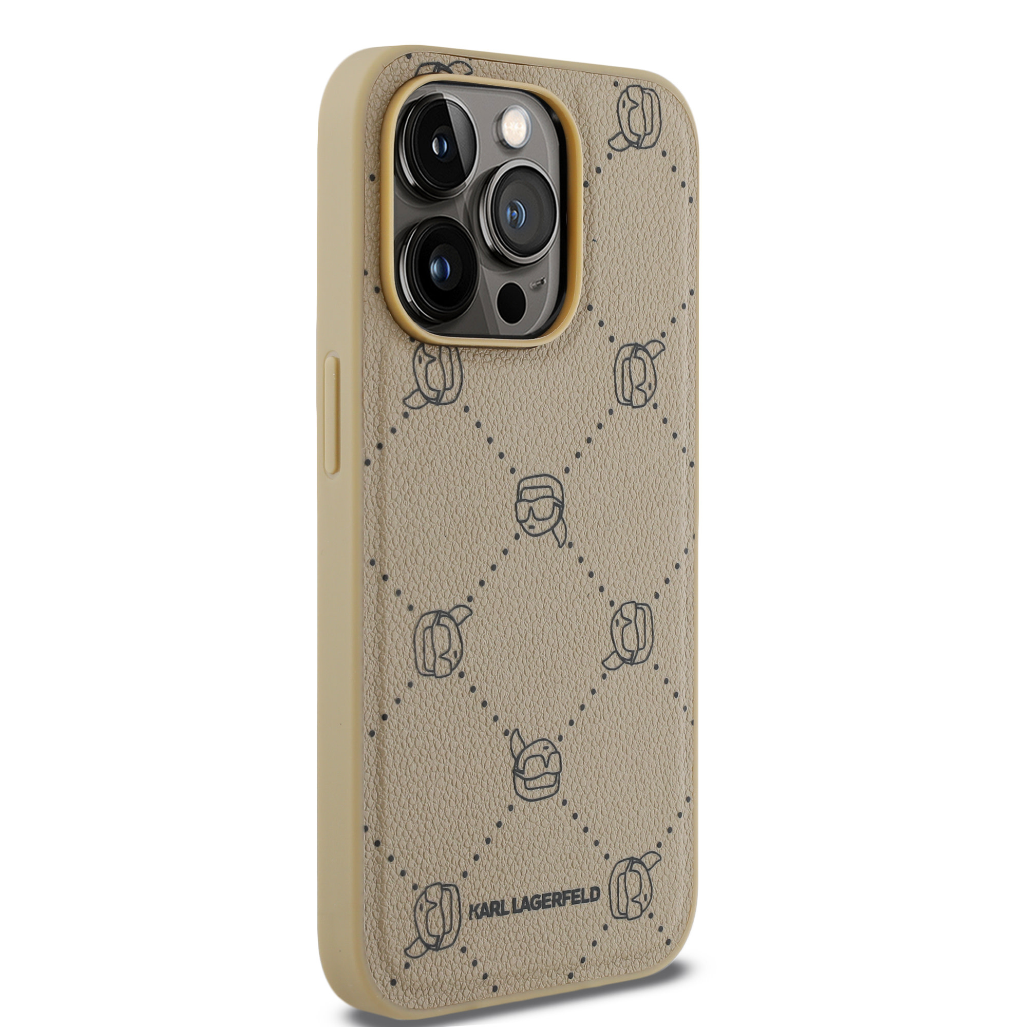 Karl Lagerfeld Karl Lagerfeld iPhone 14 Pro Max Backcover hoesje Magsafe - Karl Heads - Beige, foto 6 van 6