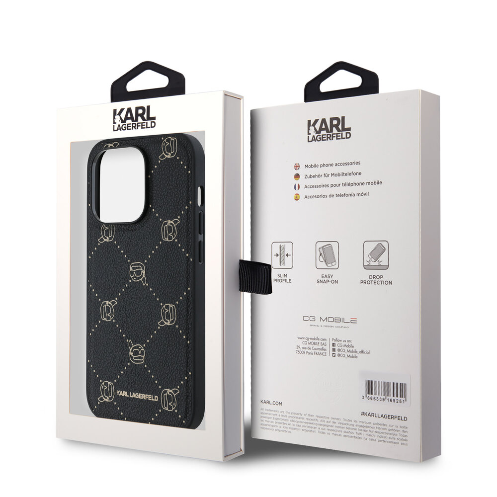 Karl Lagerfeld Karl Lagerfeld iPhone 14 Pro Max Back cover case - Magsafe - Karl Heads - Black Karl Lagerfeld Karl Lagerfeld iPhone 14 Pro Max Back cover case - Magsafe - Karl Heads - Black