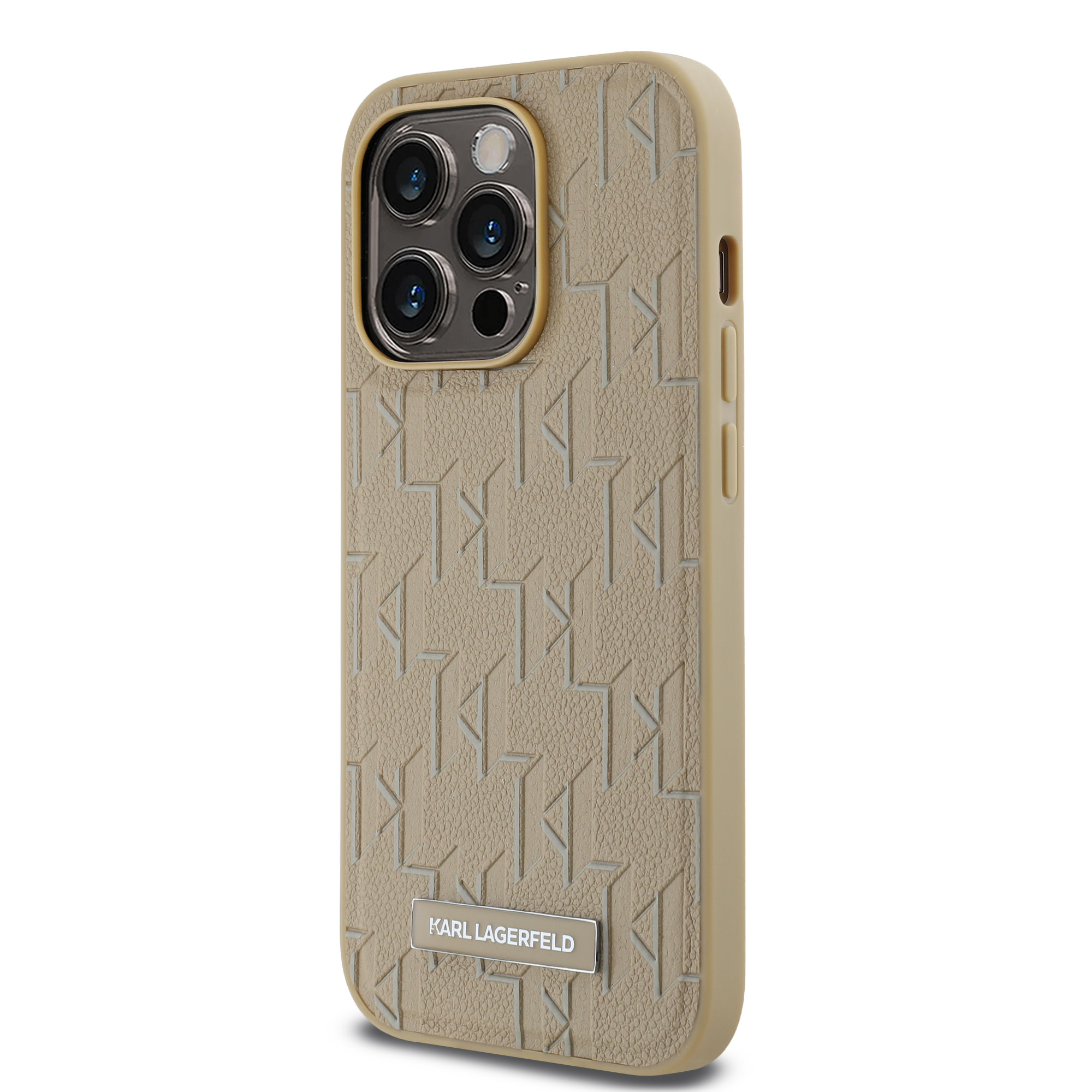 Karl Lagerfeld Karl Lagerfeld iPhone 14 Pro Max Backcover hoesje Magsafe - Hot stamps - Beige, foto 3 van 6
