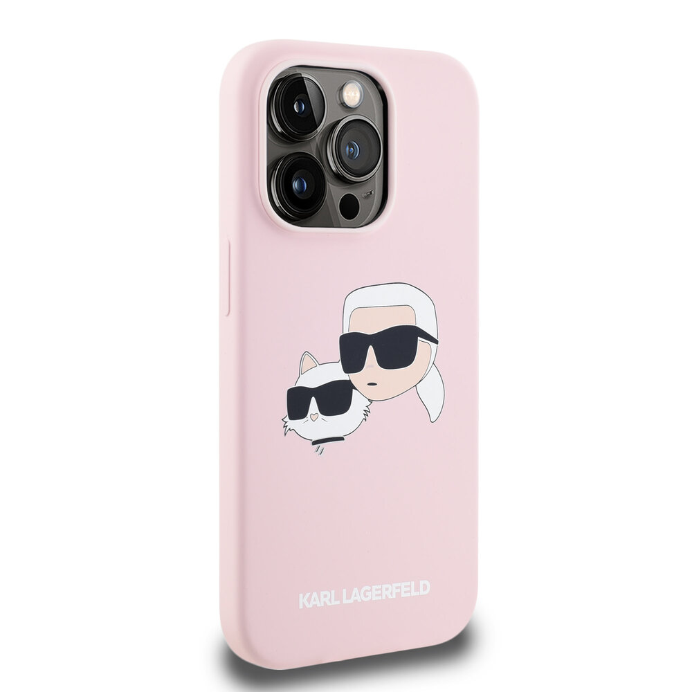 Karl Lagerfeld Karl Lagerfeld iPhone 14 Pro Max Back-Cover hul - Magsafe - double heads print - Rosa Karl Lagerfeld Karl Lagerfeld iPhone 14 Pro Max Back-Cover hul - Magsafe - double heads print - Rosa