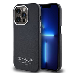 Karl Lagerfeld iPhone 14 Pro Max Backcover hoesje FW pu Hotel RSG - Zwart
