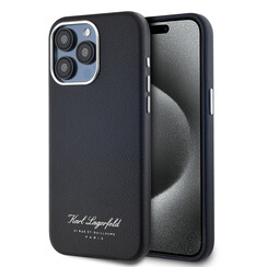 Karl Lagerfeld iPhone 15 Pro Back cover case - FW pu Hotel RSG - Black