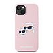 Karl Lagerfeld Karl Lagerfeld iPhone 14 & 13 Backcover hoesje Magsafe silicone double heads - Roze Karl Lagerfeld Karl Lagerfeld iPhone 14 & 13 Backcover hoesje Magsafe silicone double heads - Roze