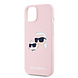 Karl Lagerfeld Karl Lagerfeld iPhone 14 & 13 Backcover hoesje Magsafe silicone double heads - Roze Karl Lagerfeld Karl Lagerfeld iPhone 14 & 13 Backcover hoesje Magsafe silicone double heads - Roze