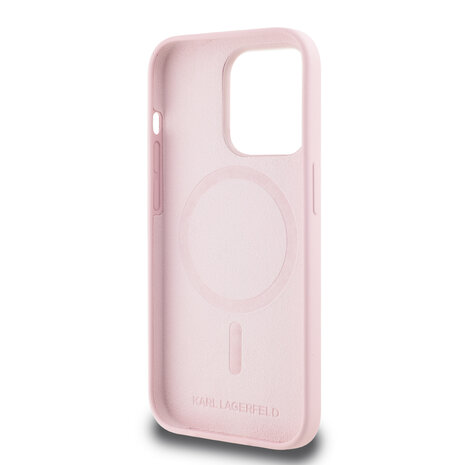 Karl Lagerfeld Karl Lagerfeld iPhone 14 Pro Max Back cover case - Magsafe silicone KC Heads Ring - Pink Karl Lagerfeld Karl Lagerfeld iPhone 14 Pro Max Back cover case - Magsafe silicone KC Heads Ring - Pink