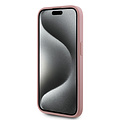 Karl Lagerfeld Karl Lagerfeld iPhone 15 Pro Max Back-Cover hul - Wrinkled - Metal signature - Rosa
