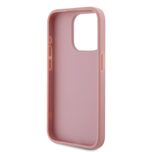 Karl Lagerfeld Karl Lagerfeld iPhone 15 Pro Max Back-Cover hul - Wrinkled - Metal signature - Rosa
