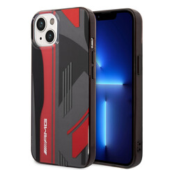 AMG iPhone 14 Plus & 15 Plus Back cover coque - Double Layer - Expressive Red Graphic Design - Noir